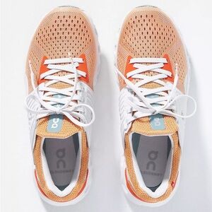 Like New On Cloudswift Sneakers - worn twice! Orange and white - Size 7.5
